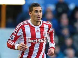 Geoff Cameron in action for Stoke City of the English Premier League
