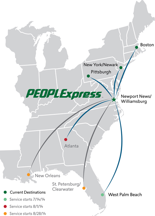 people express map