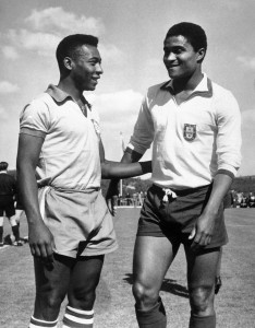 Eusebio and Pele, who played each other in the 1966 world cup