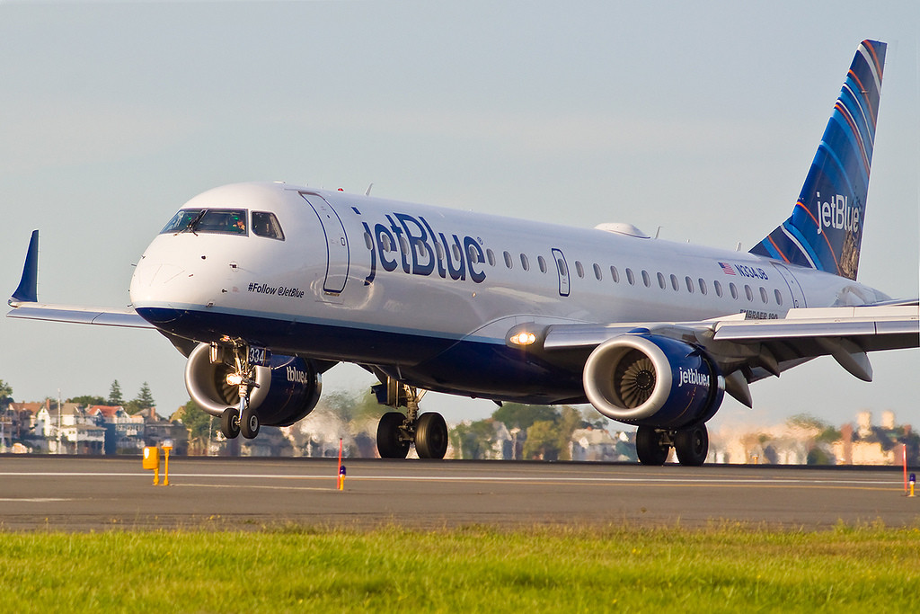 JetBlue's #Follow@JetBlue touches down a Logan. (Photo by John Marotta)
